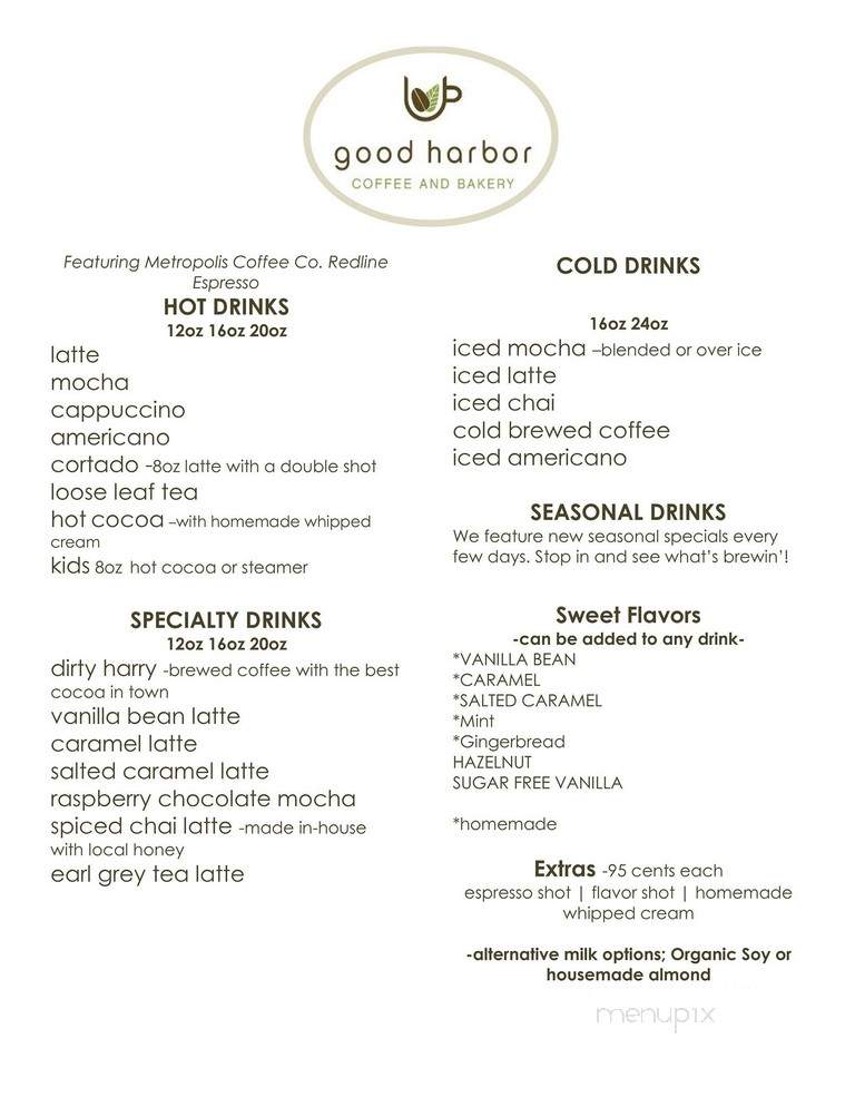 Good Harbor Coffee & Bakery - Traverse City, MI menu_pic