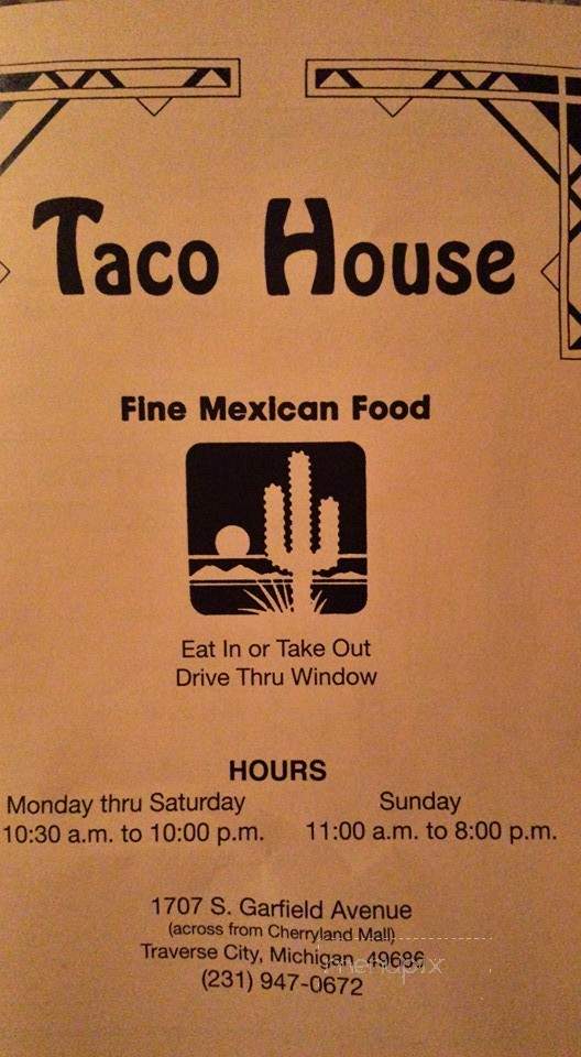Taco House - Traverse City, MI menu_pic