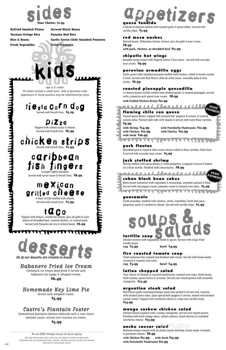 Red Mesa Grill - Boyne City, MI menu_pic