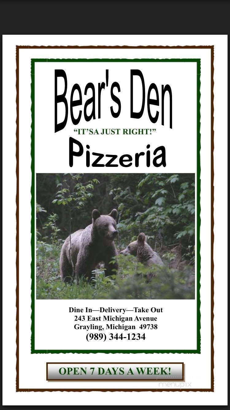 Bear's Den Pizzeria - Grayling, MI