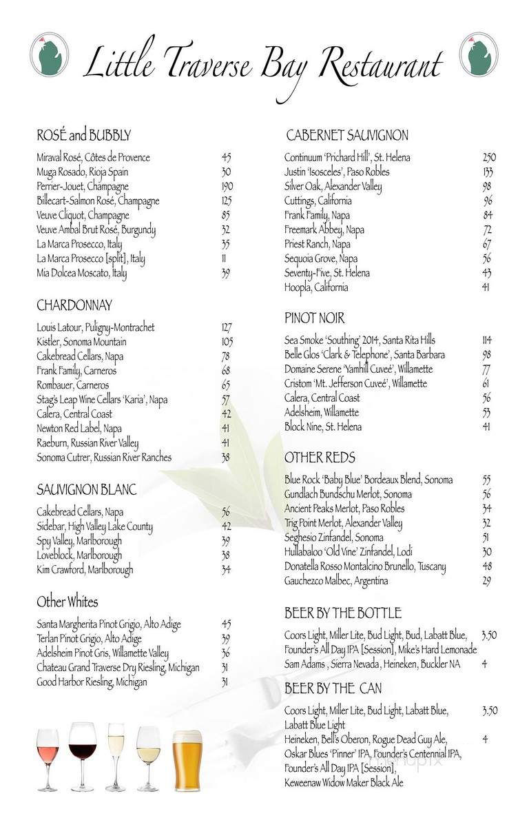 Little Traverse Bay Restaurant - Harbor Springs, MI menu_pic