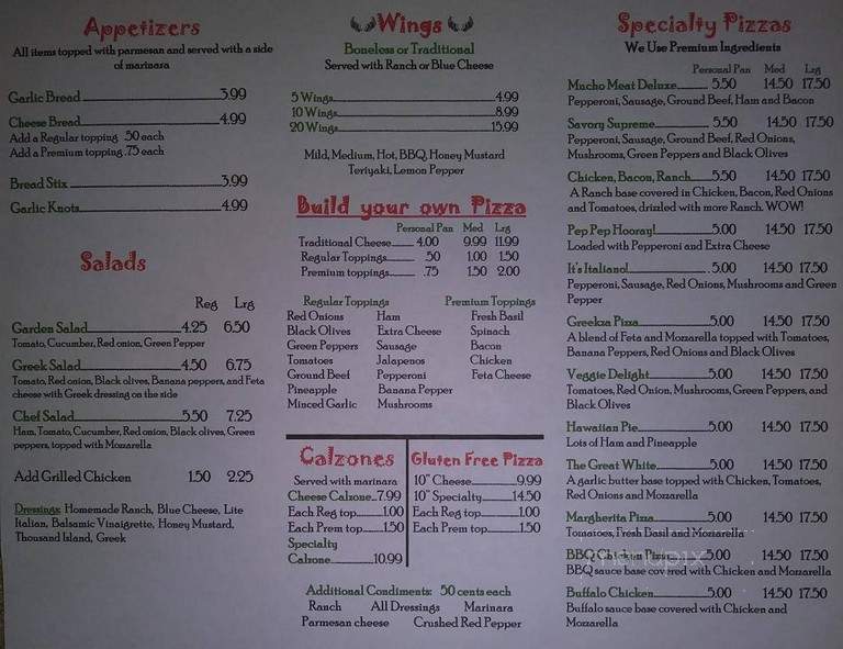 That Pizza Place - Lachine, MI menu_pic