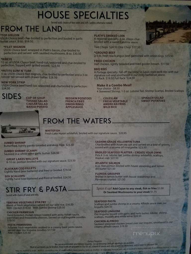 Portage Pizza Shoppe - Presque Isle, MI menu_pic