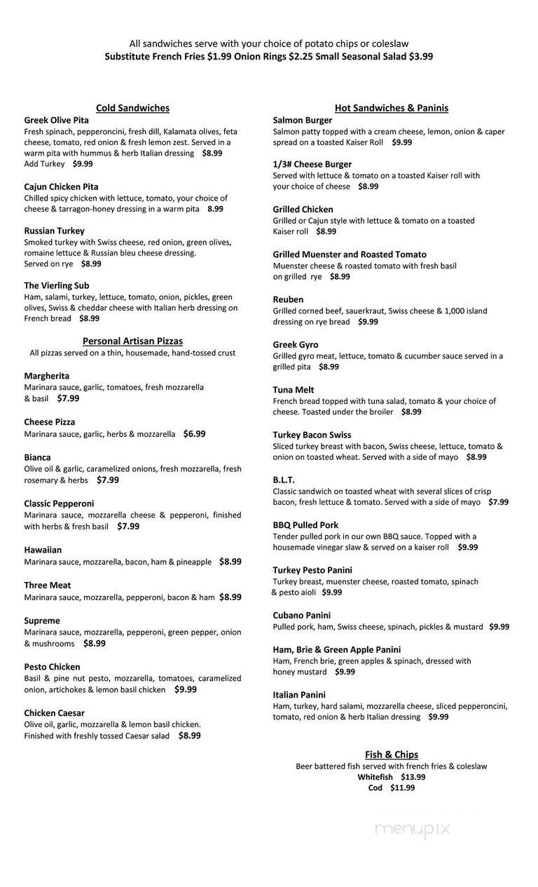 Vierling Restaurant & Brewery - Marquette, MI menu_pic