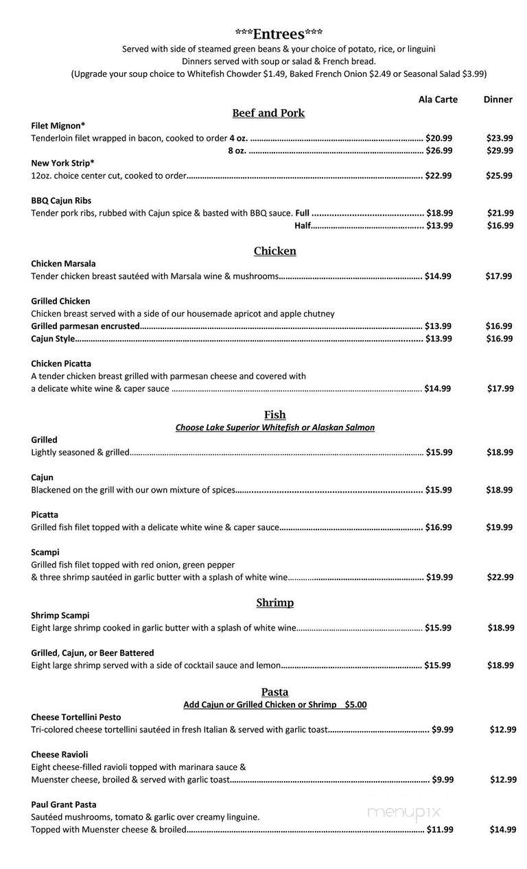 Vierling Restaurant & Brewery - Marquette, MI menu_pic