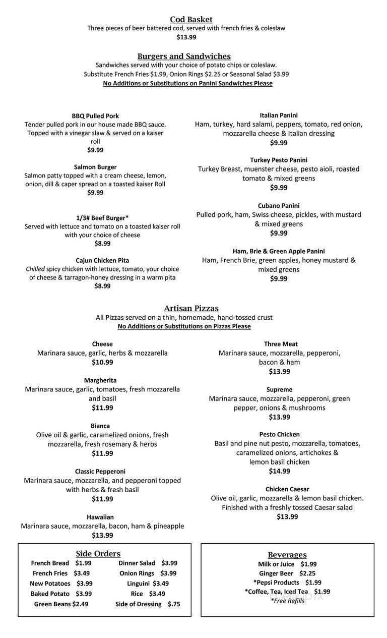 Vierling Restaurant & Brewery - Marquette, MI menu_pic