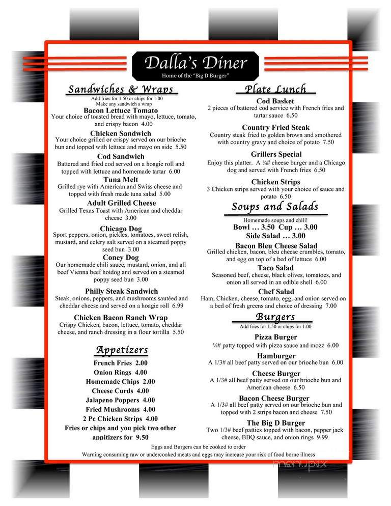 Dalla's Restaurant - Quinnesec, MI menu_pic