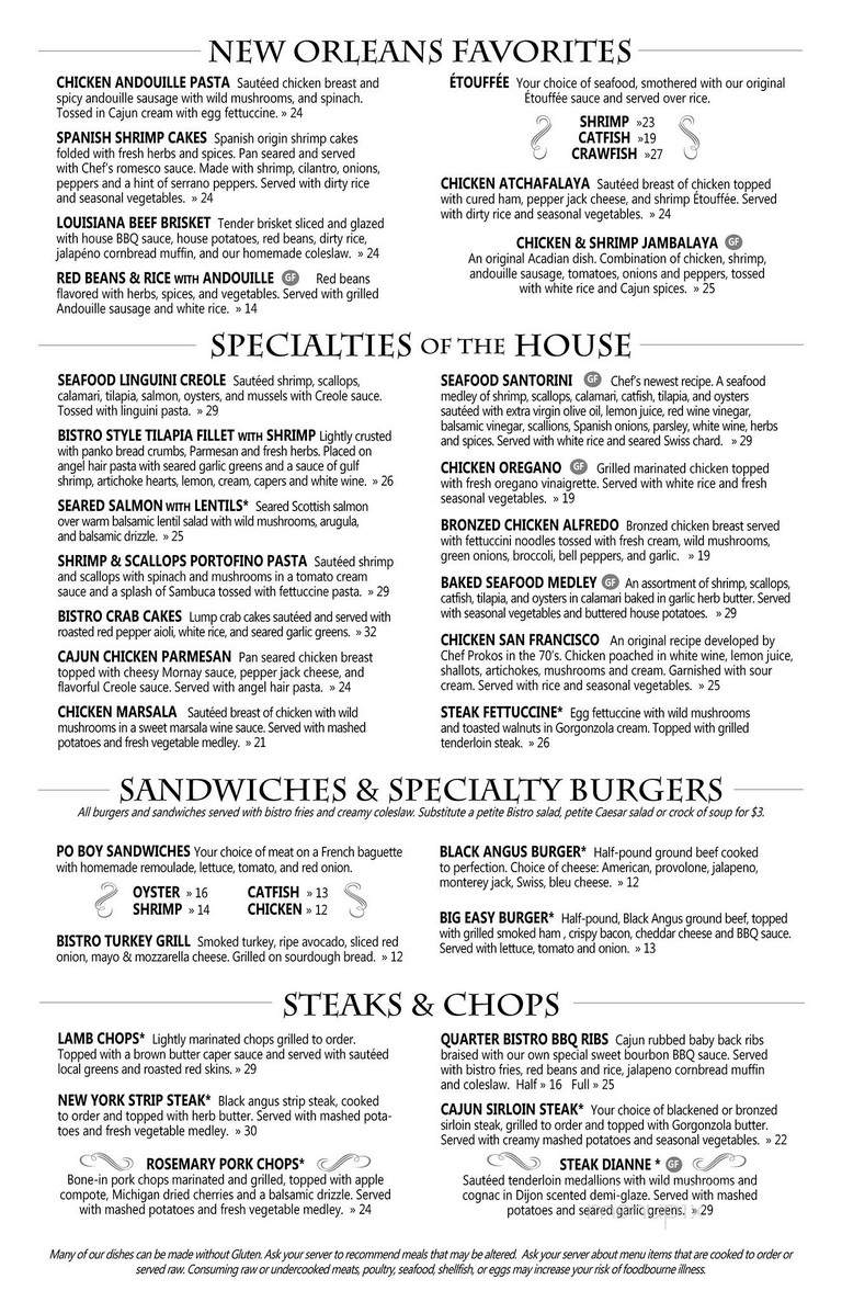 Quarter Bistro & Tavern - Ann Arbor, MI menu_pic