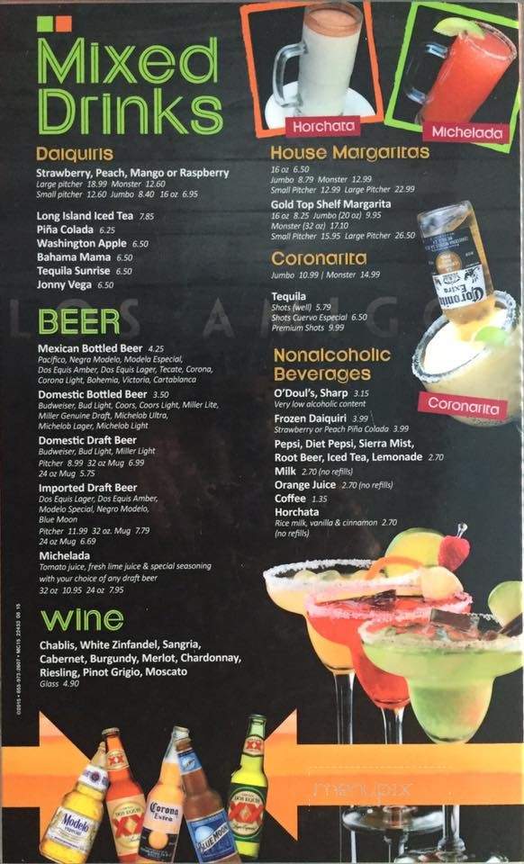 Los Tres Amigos - Ann Arbor, MI menu_pic
