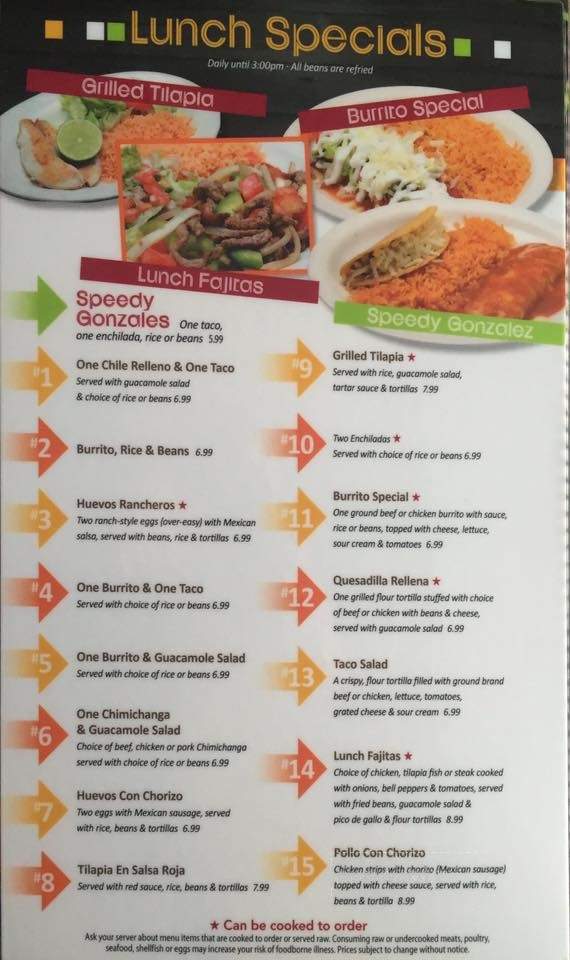 Los Tres Amigos - Ann Arbor, MI menu_pic