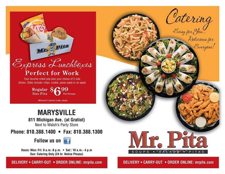 Mr Pita - Birmingham, MI menu_pic