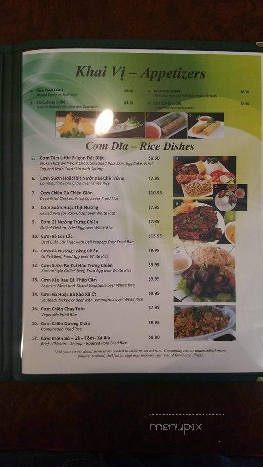 Little Saigon Restaurant - Madison Heights, MI menu_pic