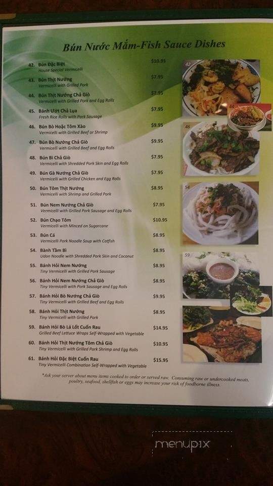 Little Saigon Restaurant - Madison Heights, MI menu_pic