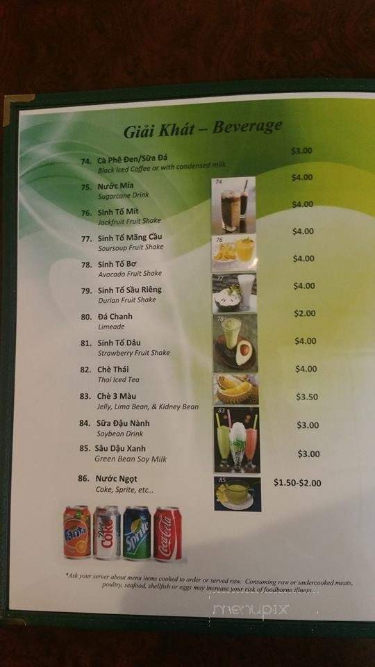 Little Saigon Restaurant - Madison Heights, MI menu_pic