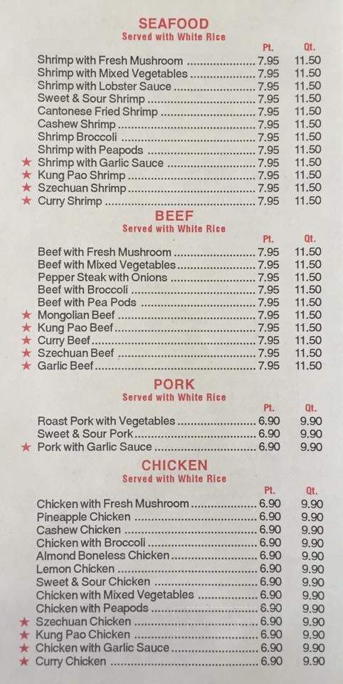 Ming Sun Restaurant - Melvindale, MI menu_pic