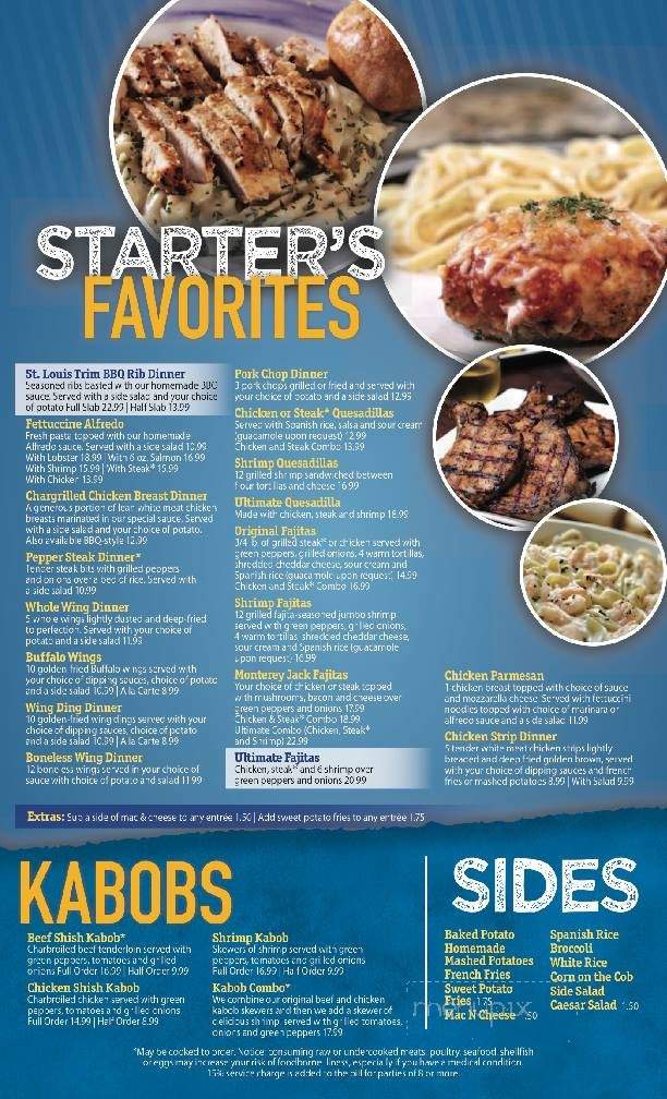 Starter's Bar & Grill - Dearborn, MI menu_pic