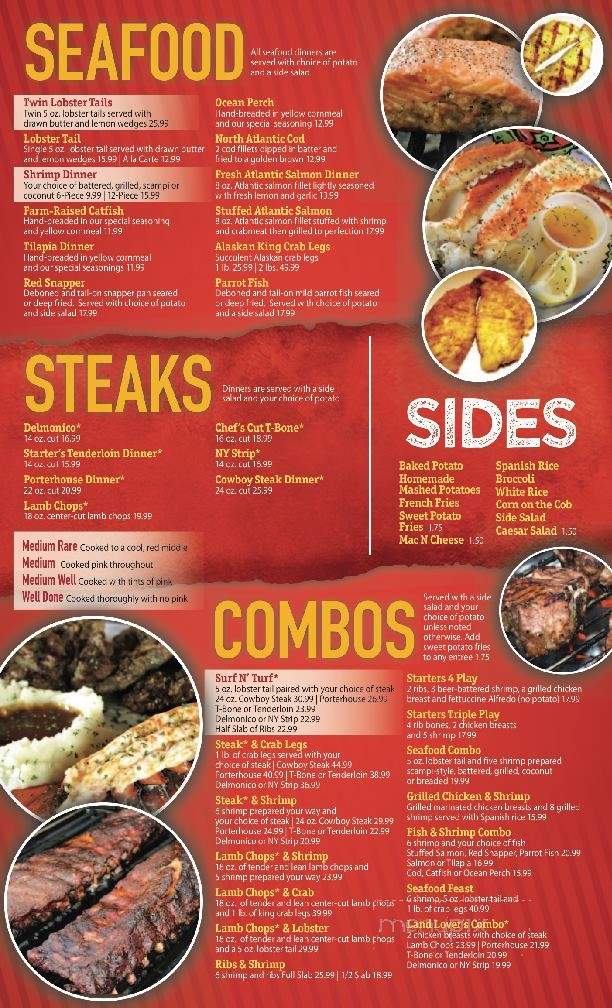 Starter's Bar & Grill - Dearborn, MI menu_pic