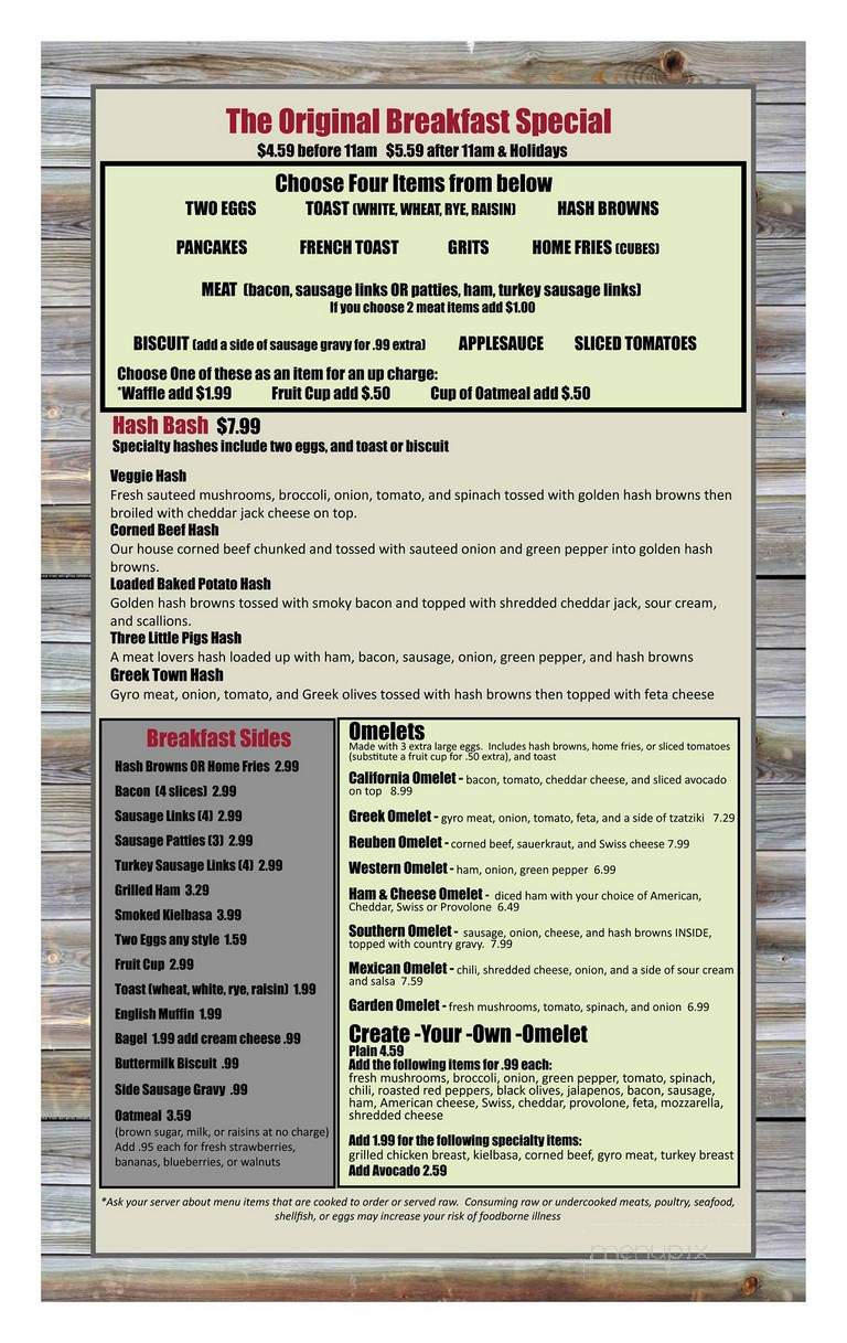 Cassell's Family Restaurant - Northville, MI menu_pic