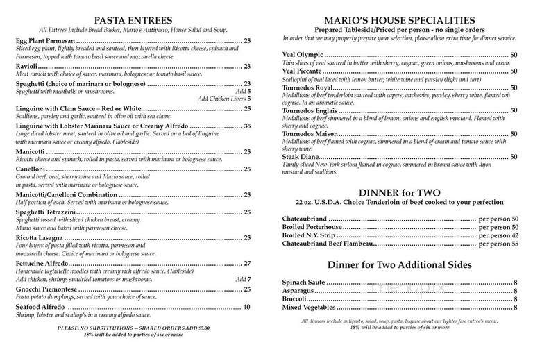 Mario's Office - Detroit, MI menu_pic
