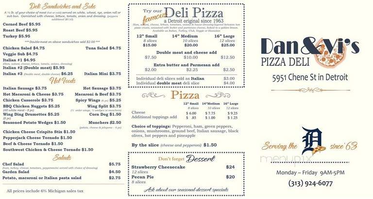Famous Pizzeria Inc - Detroit, MI menu_pic