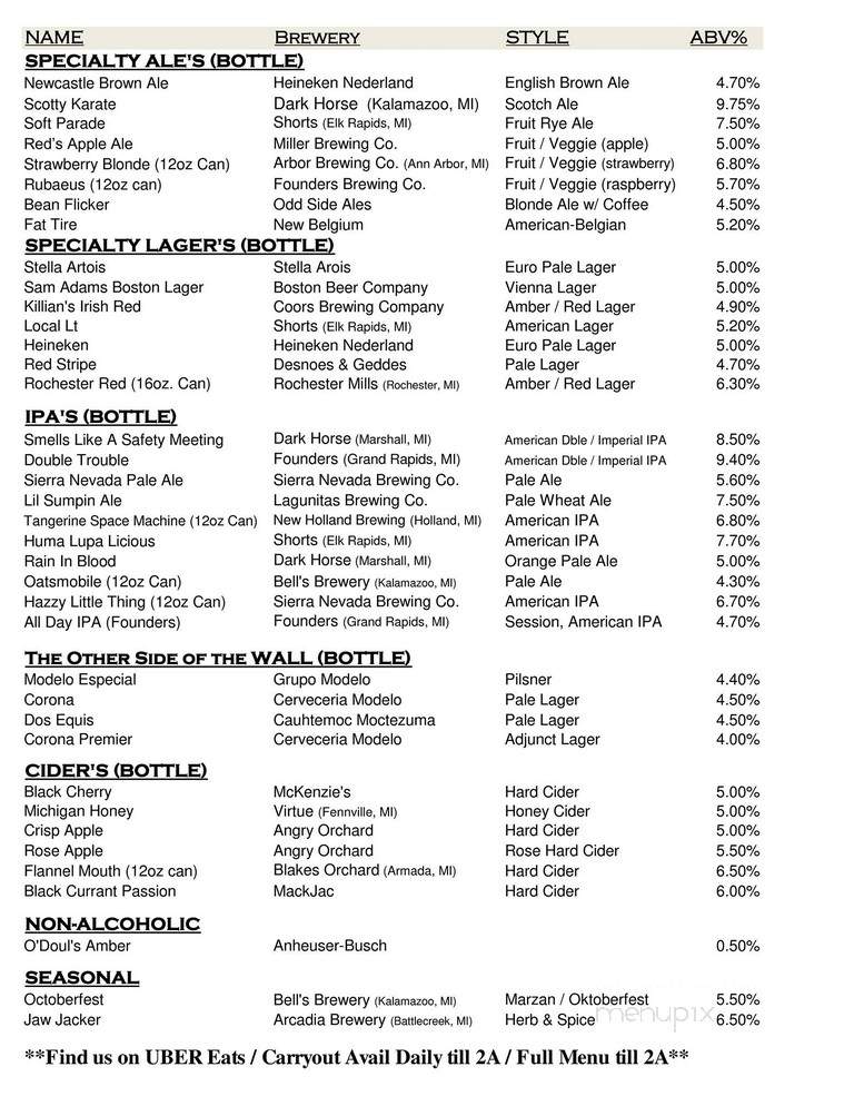 Jamboozies Sports Bar & Grill - Sterling Heights, MI menu_pic