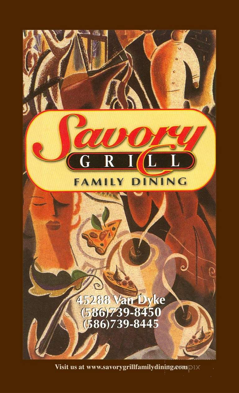 Savory Grill - Utica, MI menu_pic