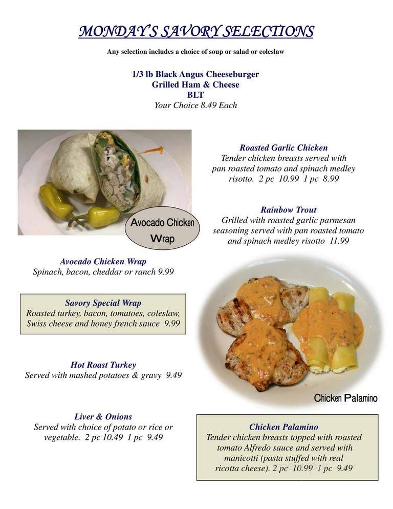 Savory Grill - Utica, MI menu_pic