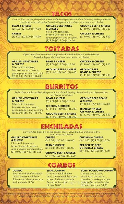 Mexican Fiesta Restaurant - White Lake, MI menu_pic