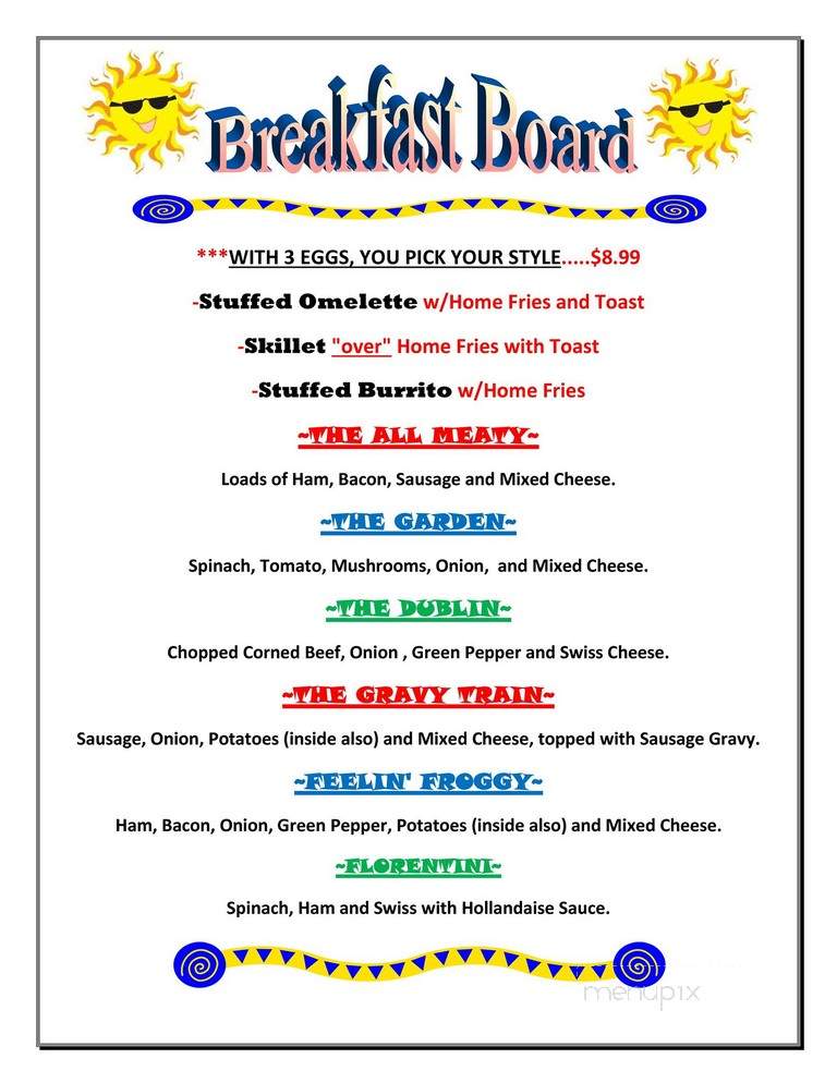 Bullfrogs - Ortonville, MI menu_pic