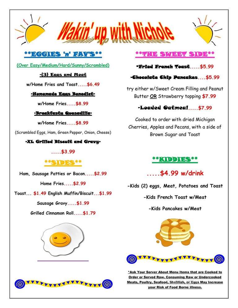Bullfrogs - Ortonville, MI menu_pic