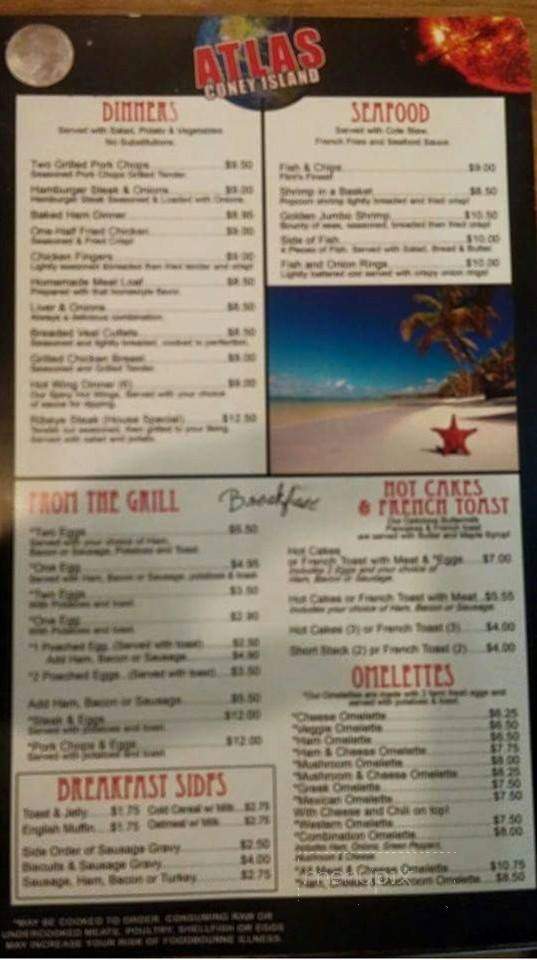 Atlas Coney Island - Flint, MI menu_pic
