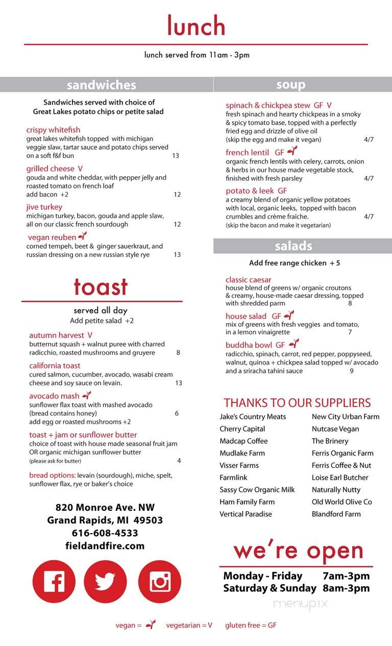 Cafe Solace - Grand Rapids, MI menu_pic