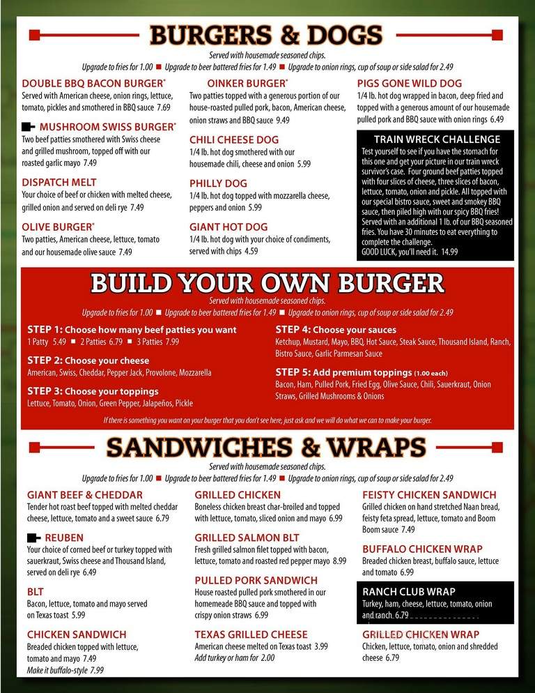 Dispatch Sports Pub & Grill - Lansing, MI menu_pic