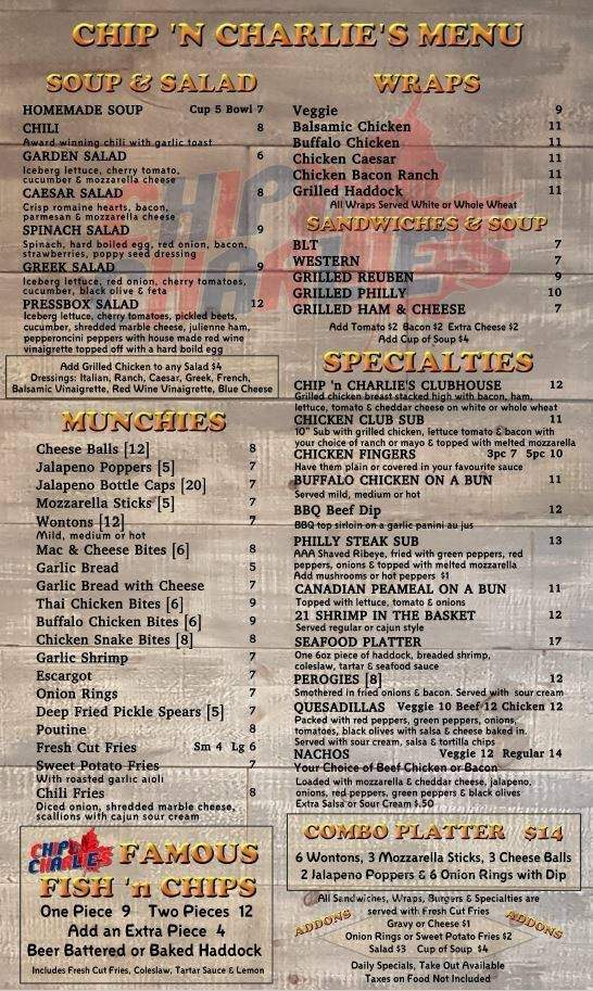 Chip N Charlie Bar & Eatery - Niagara Falls, ON
