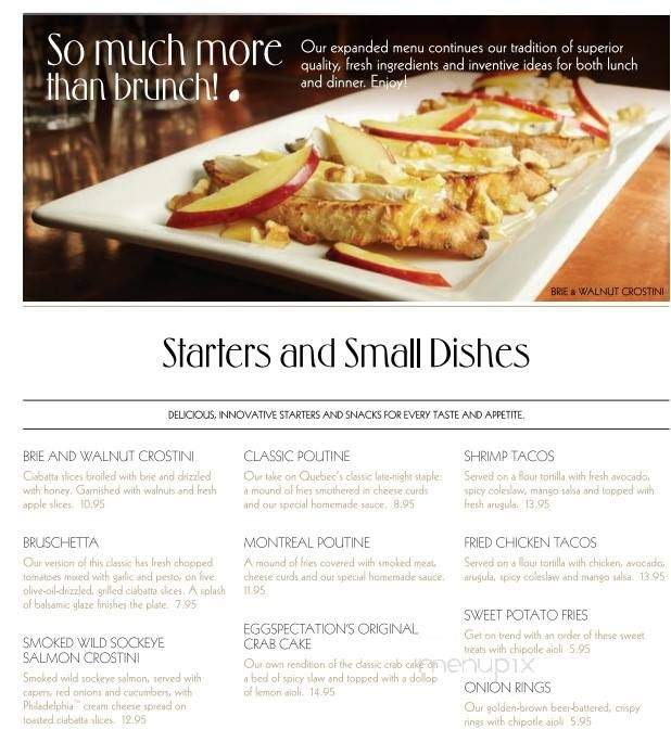 Eggspectations Dejeuner & Cafe - Montreal, QC menu_pic