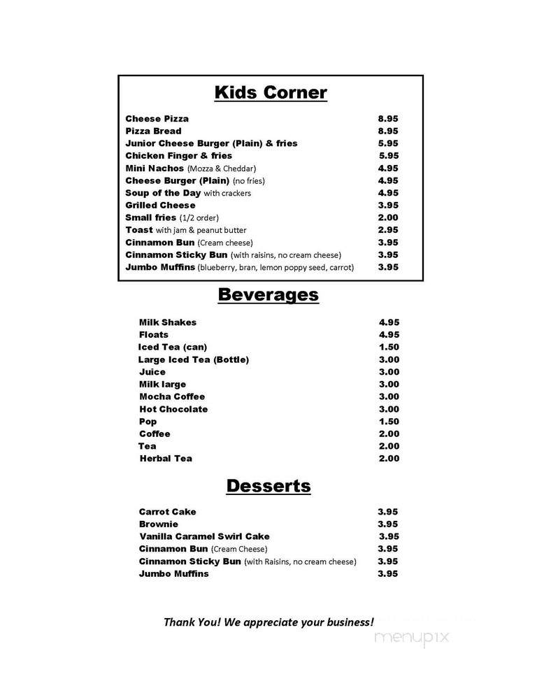 C J's Delicatessen - Forestburg, AB menu_pic