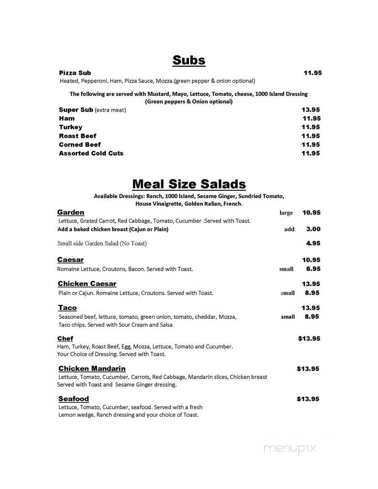 C J's Delicatessen - Forestburg, AB menu_pic