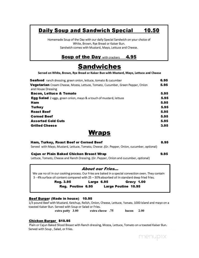 C J's Delicatessen - Forestburg, AB menu_pic