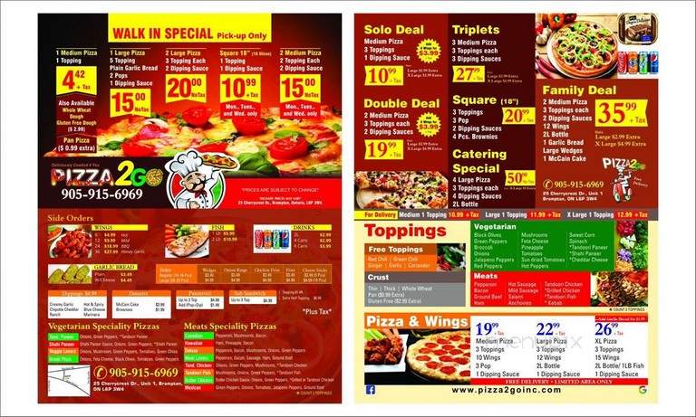 Pizza Market - Brampton, ON menu_pic