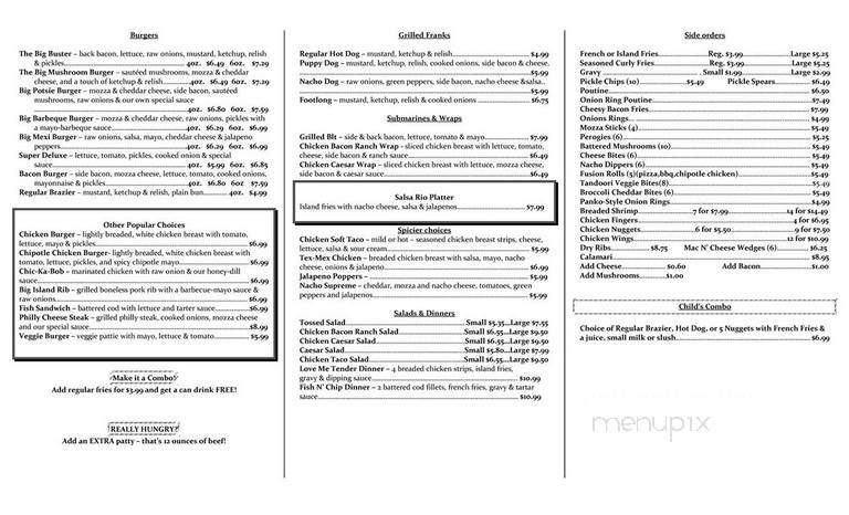Mike's Ice N Burger Hut - Flin Flon, MB menu_pic
