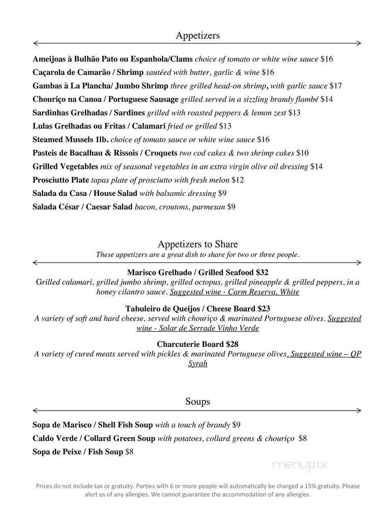 Lisbon By Night - Toronto, ON menu_pic