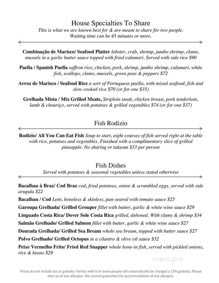Lisbon By Night - Toronto, ON menu_pic
