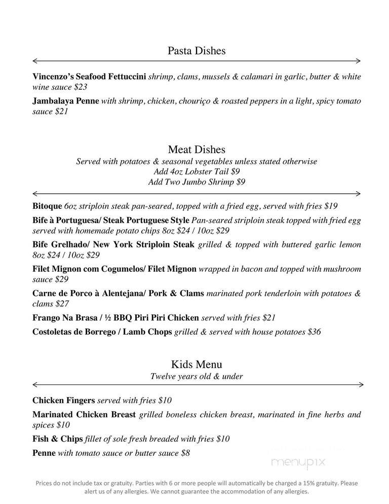 Lisbon By Night - Toronto, ON menu_pic