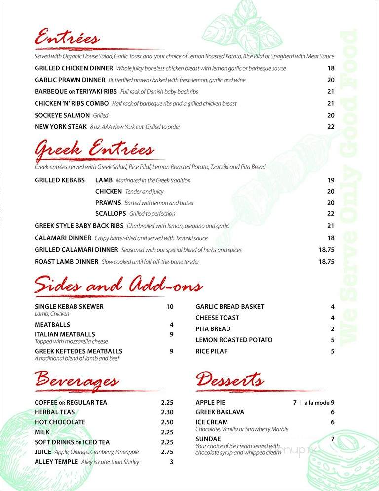 George's Pizza - Vancouver, BC menu_pic