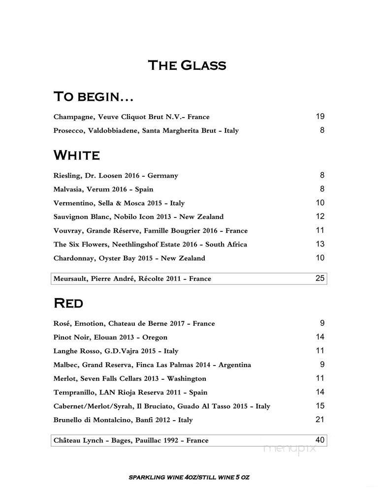 CUT Contemporary Steakhouse & Urban Grill - Halifax, NS menu_pic