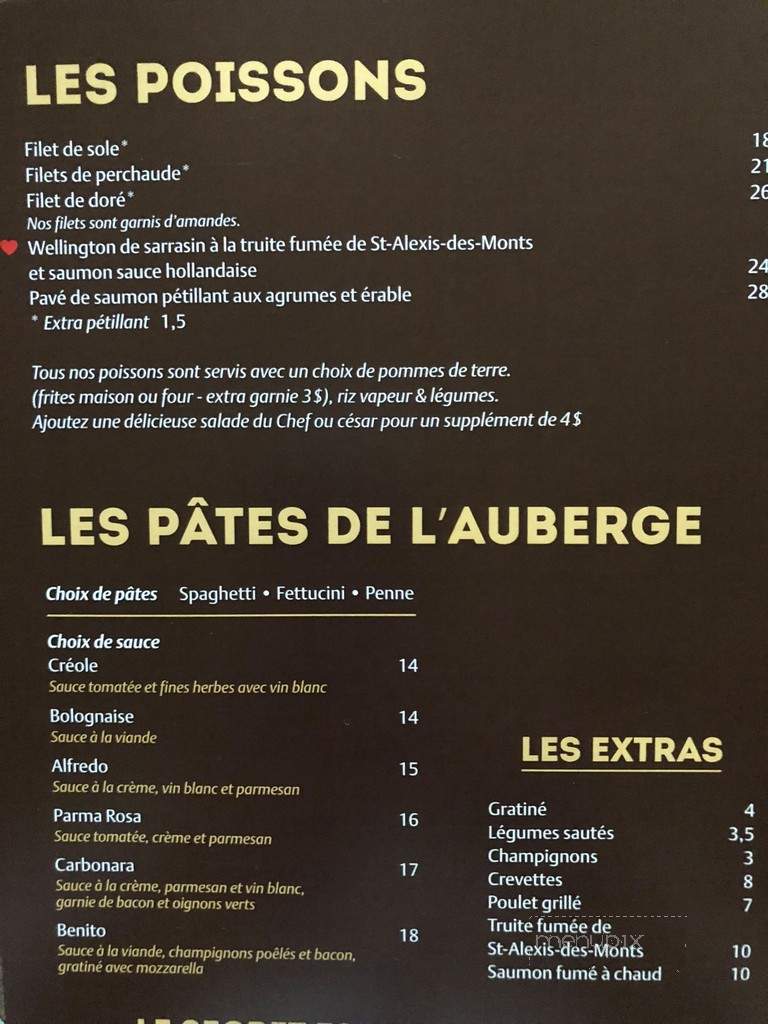 Restaurant L'Auberge Du Petillant - Louiseville, QC