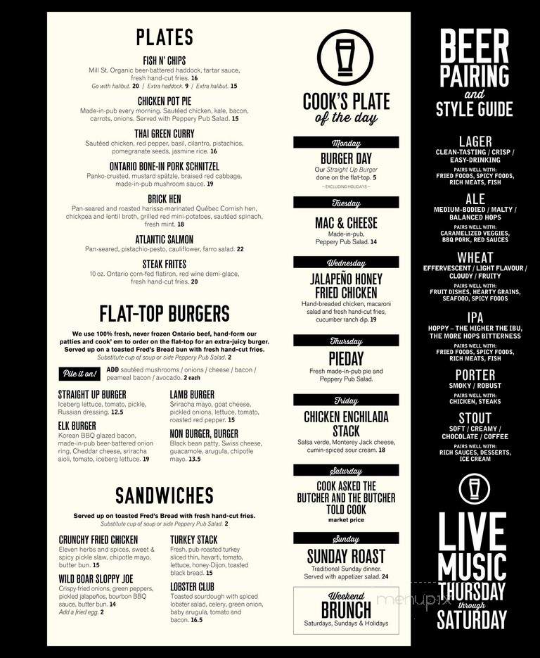 Murphy's Law - Toronto, ON menu_pic