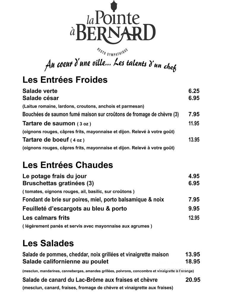 Restaurant Valentine - Shawinigan, QC menu_pic