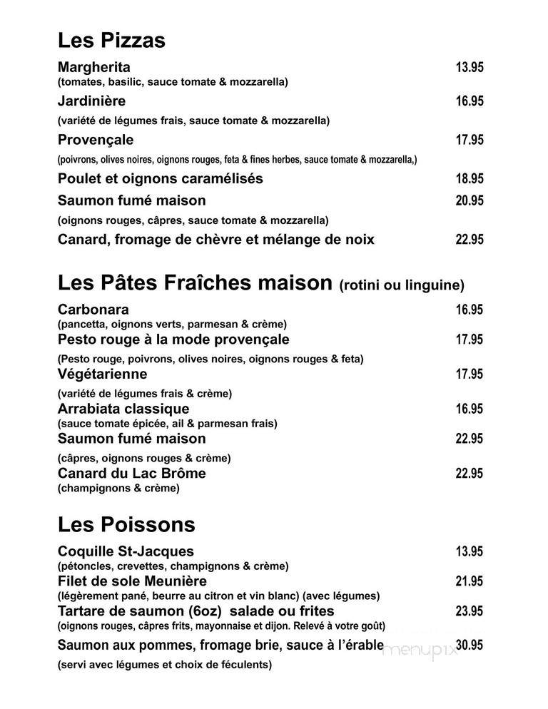 Restaurant Valentine - Shawinigan, QC menu_pic