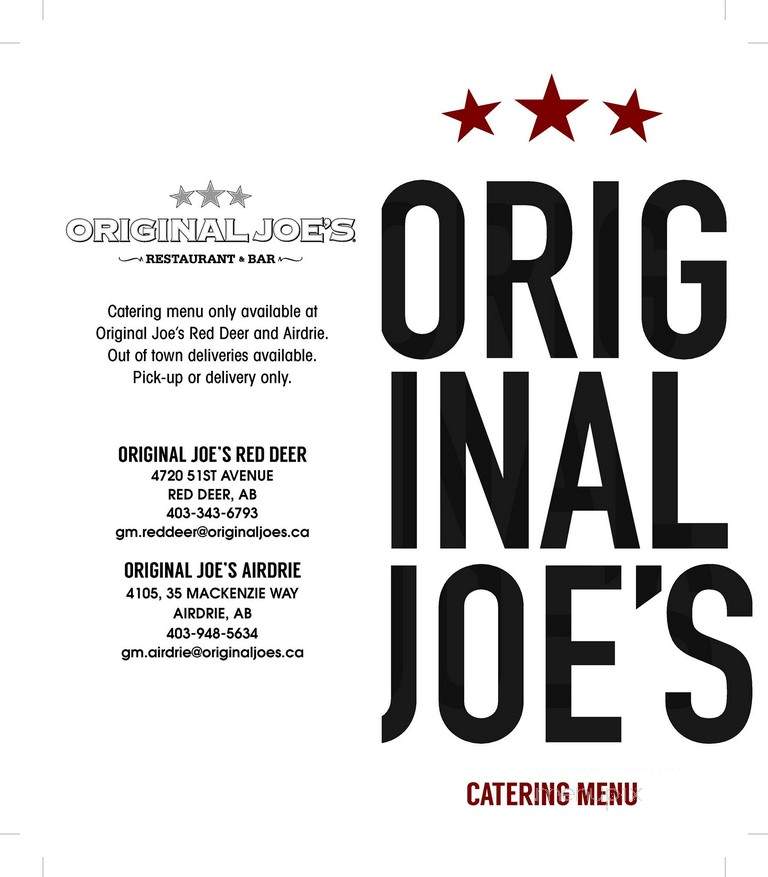Original Joe's Restaurant & Bar - Airdrie, AB